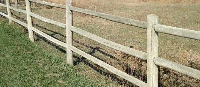 fence built using materials from our split rail fence supply store 